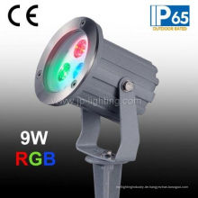 9W RGB LED Garten Landschaft Licht mit Spike (JP83834)